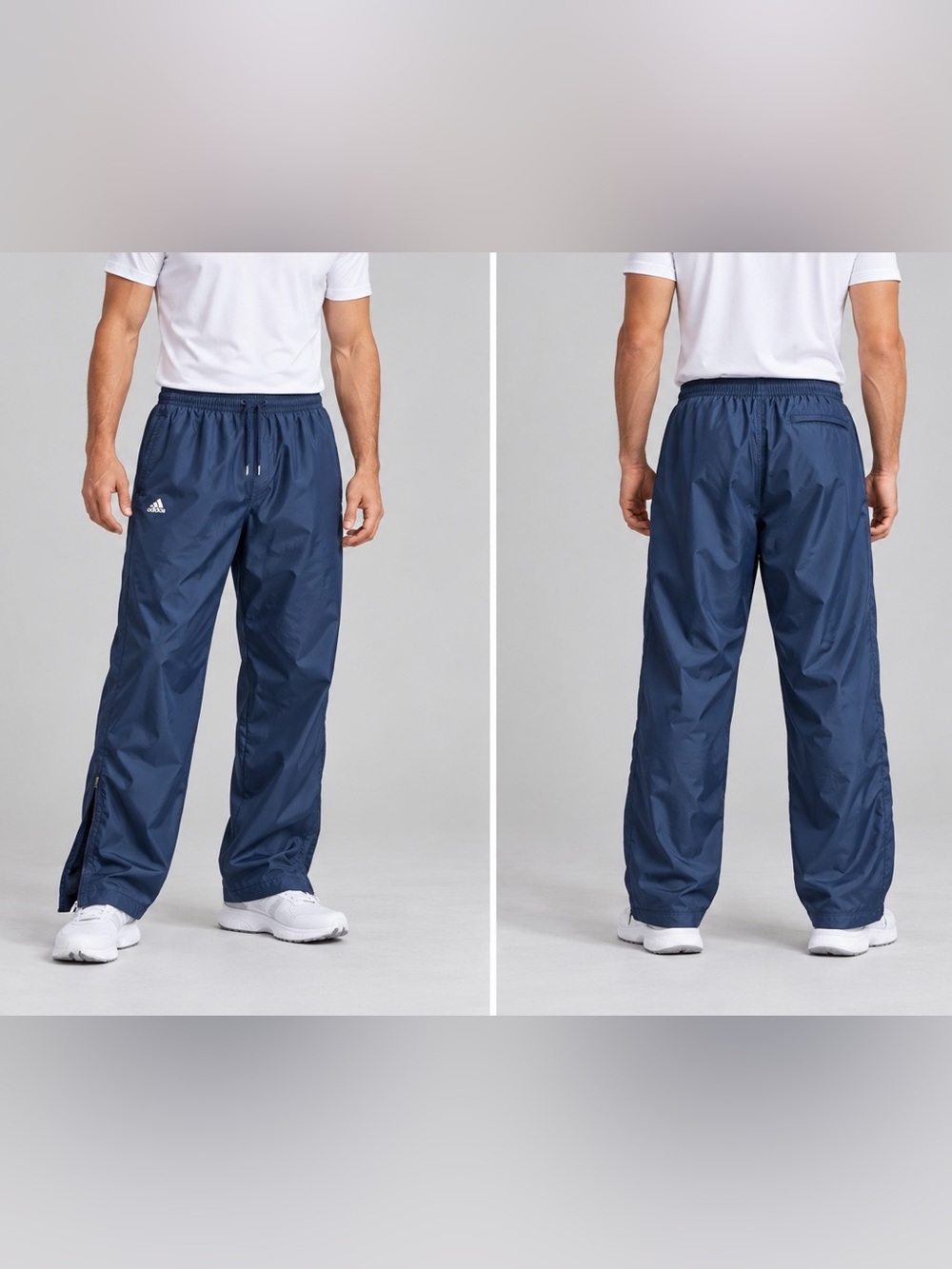 Adidas Team Performance ClimaProof Navy Track Pants Men’s 2XL Zip Ankles